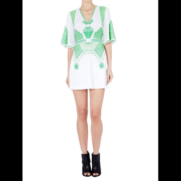 SASS AND BIDE SHORE GREEN EMBROIDERED DRESS - Picture 2 of 9